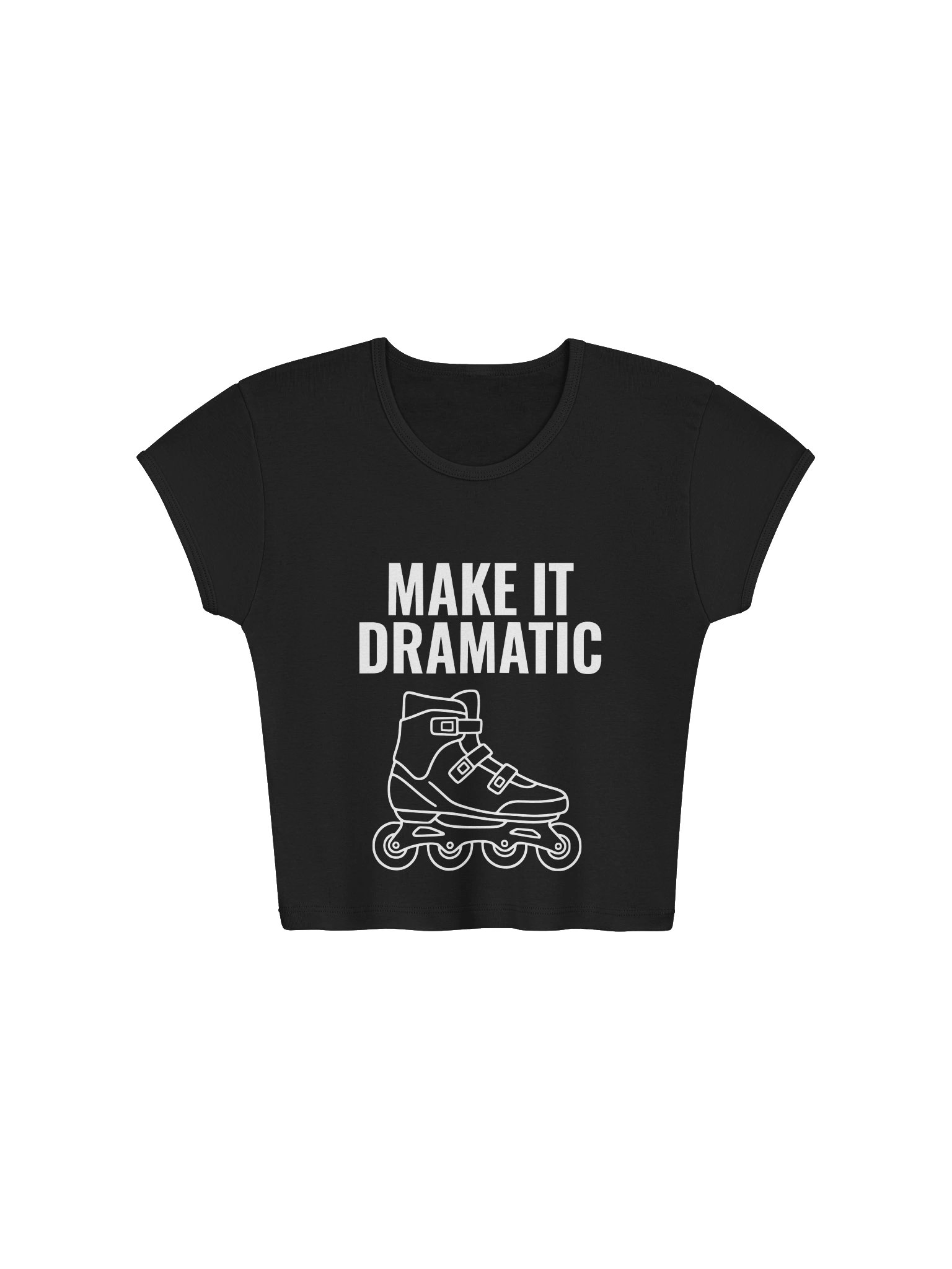 Make It Dramatic - Women’s Ribbed Baby Tee Crop Top product image (1)