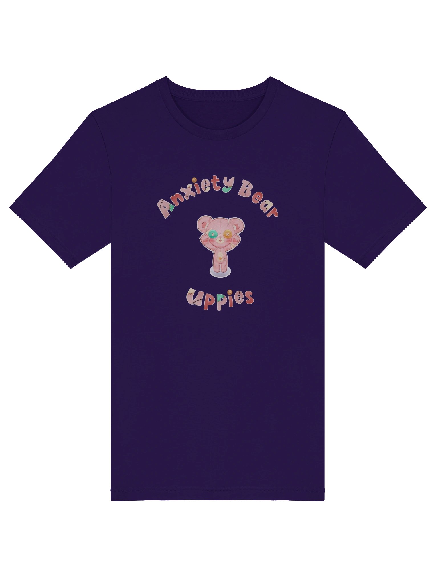 Anxiety Bear Uppies Unisex T-Shirt product image (39)