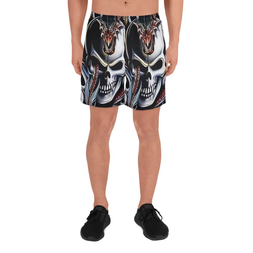 Dragon Skull Athletic Long Shorts product image (5)