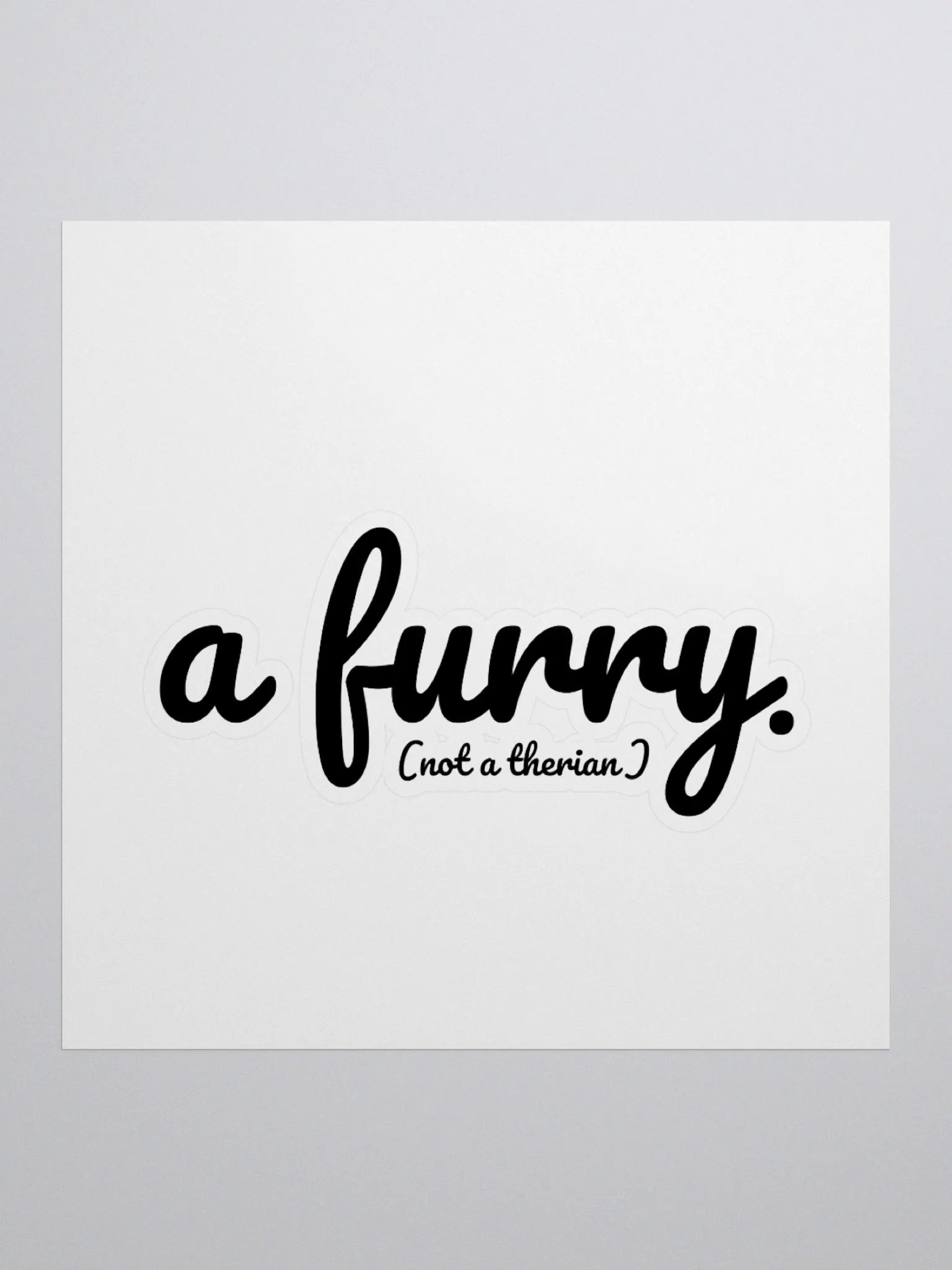 Clearly a furry sticker (dark edition) product image (1)