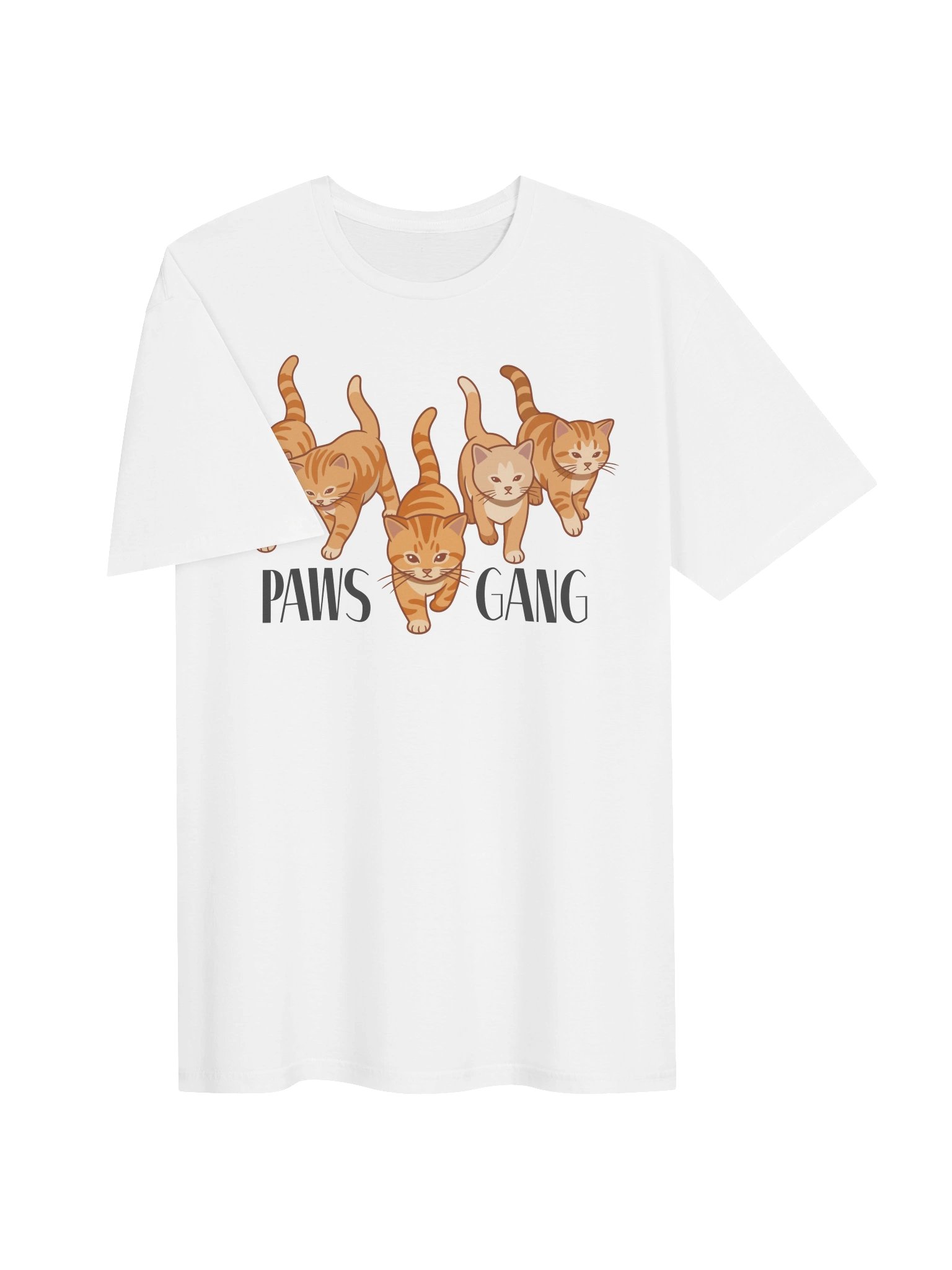 Paws Gang Orange Cat Shirt product image (4)