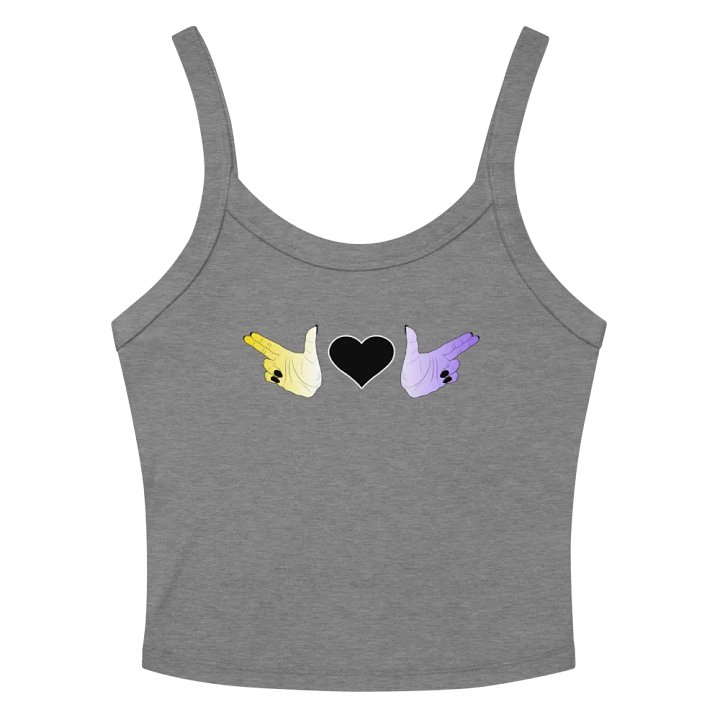 Finger Guns (enby flag) Crop Tank product image (2)