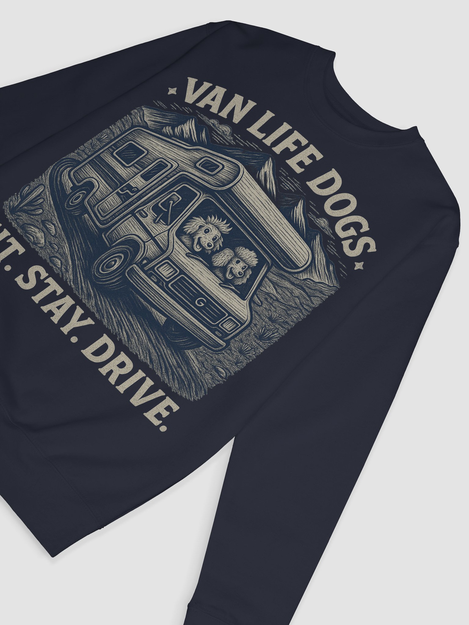 Van Life Dogs Sweater - Motorhome Travel Sweatshirt - Road Trip Wear product image (6)