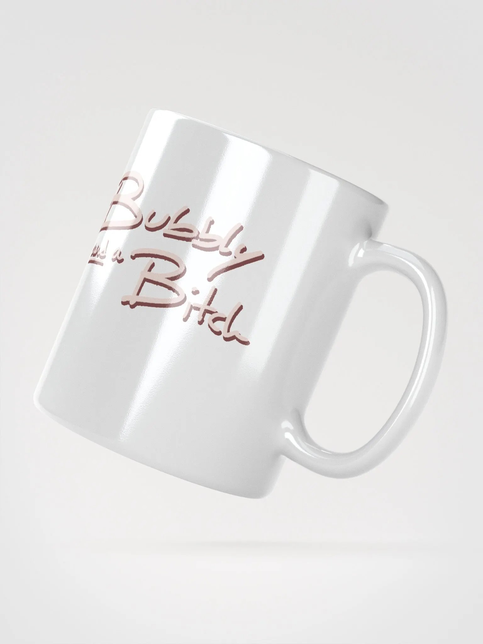 Bubbly and a B*tch (blush shadow design) mug product image (3)