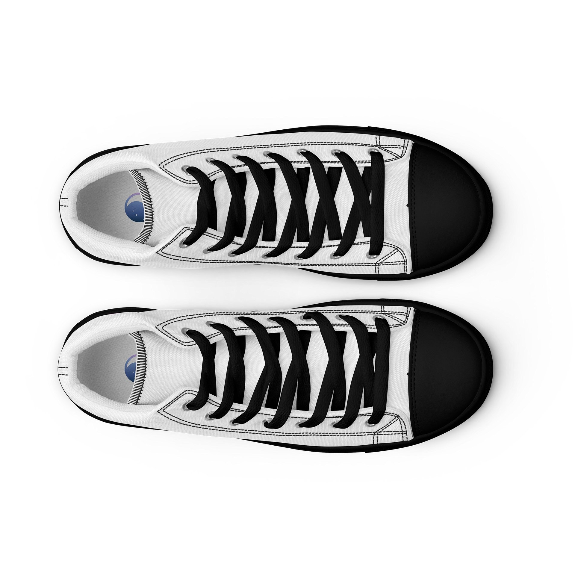 Moo Cherry Pawsom Logo Women's High-Canvas Shoes (White) product image (7)