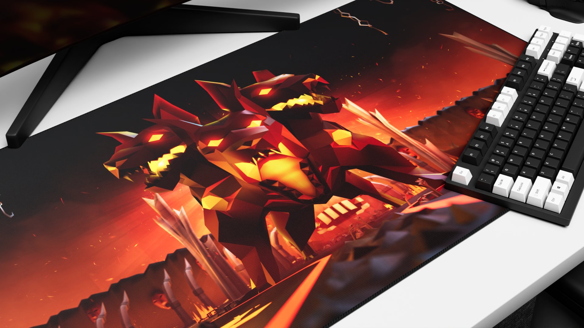 Cerberus | Large 3D Desk Mat product image (4)