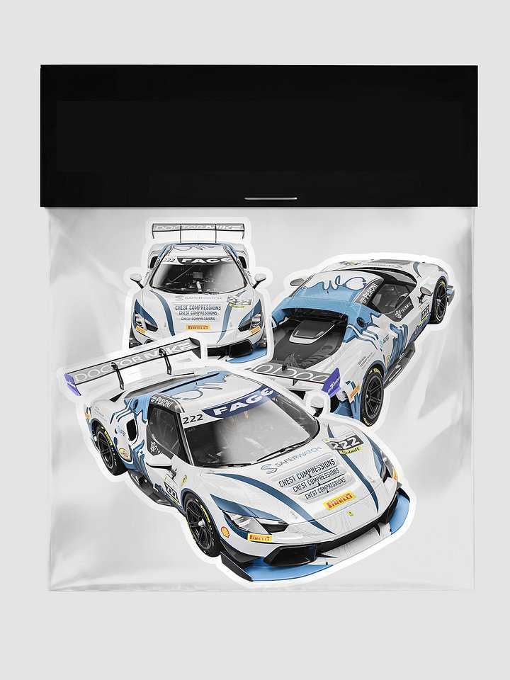Chest Compressions Racecar Sticker Pack product image (1)