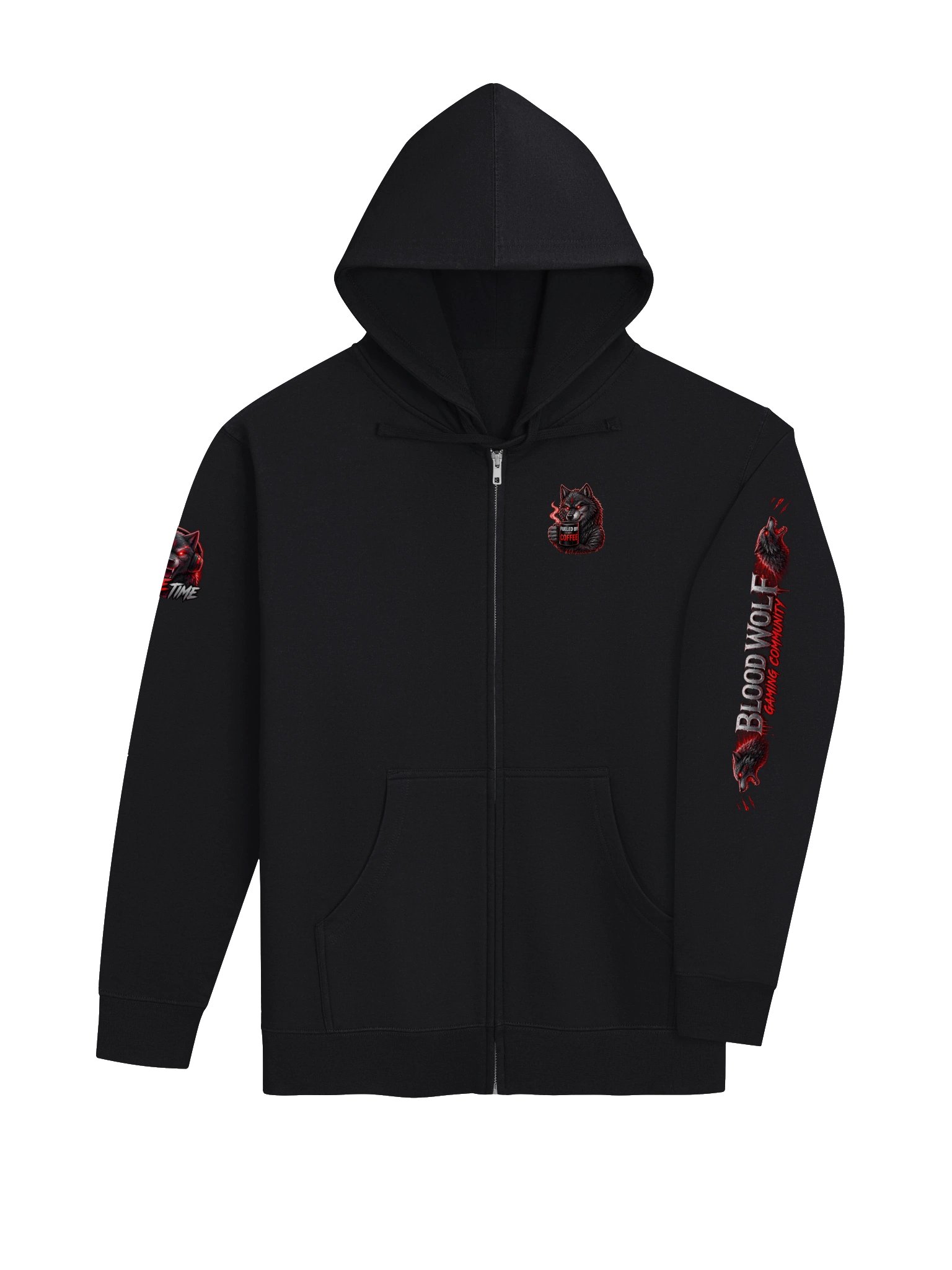 Fueled by Coffee Wolf Zip Hoodie product image (13)