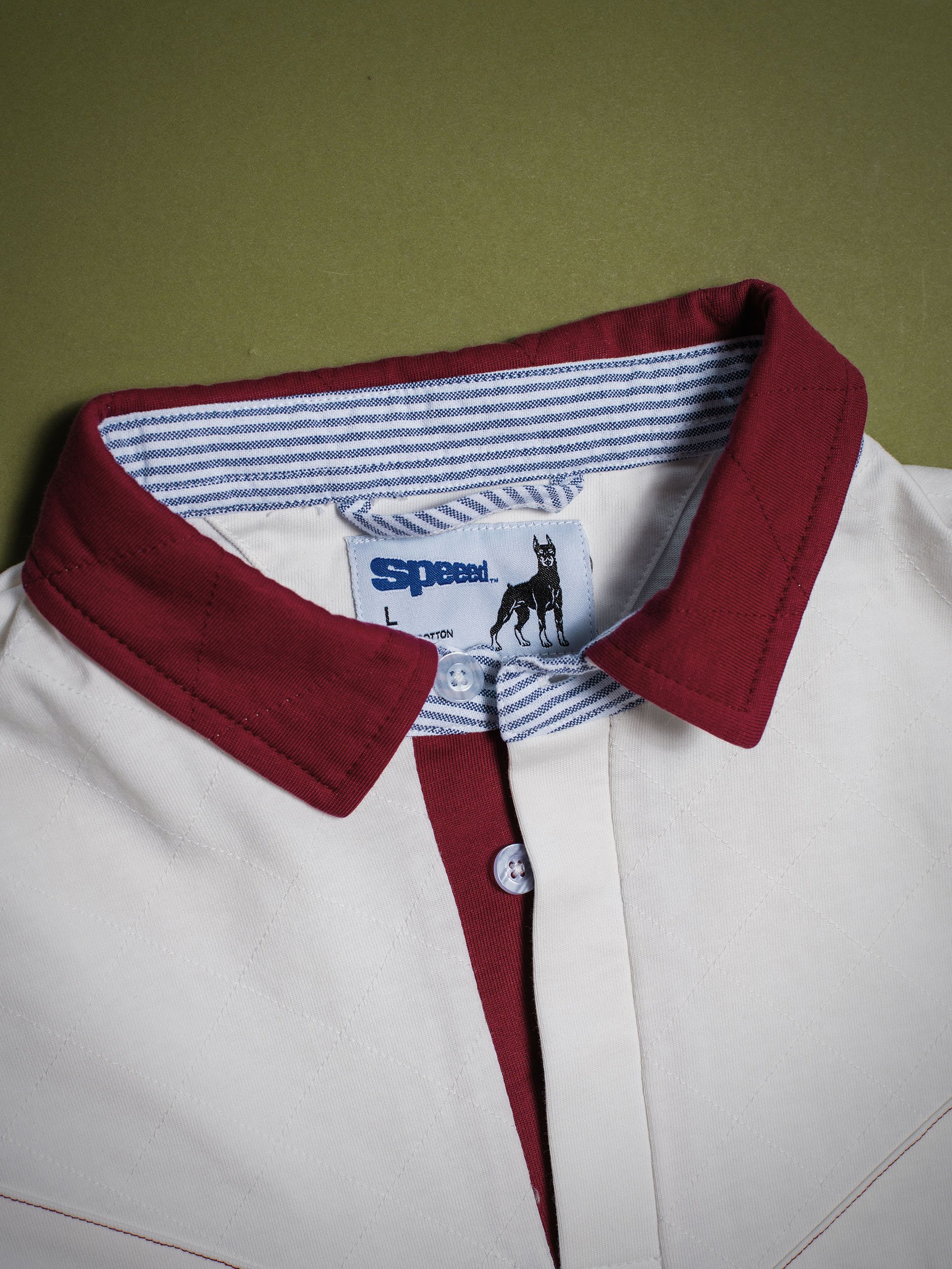 Speeed Rugby Shirt - Maroon/White product image (3)
