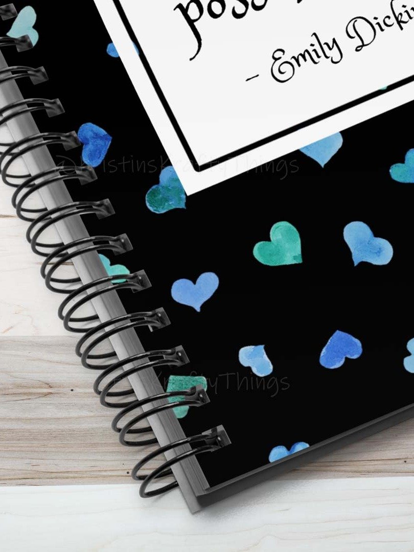 I Dwell in Possibility Quote on Hearts Notebook product image (2)