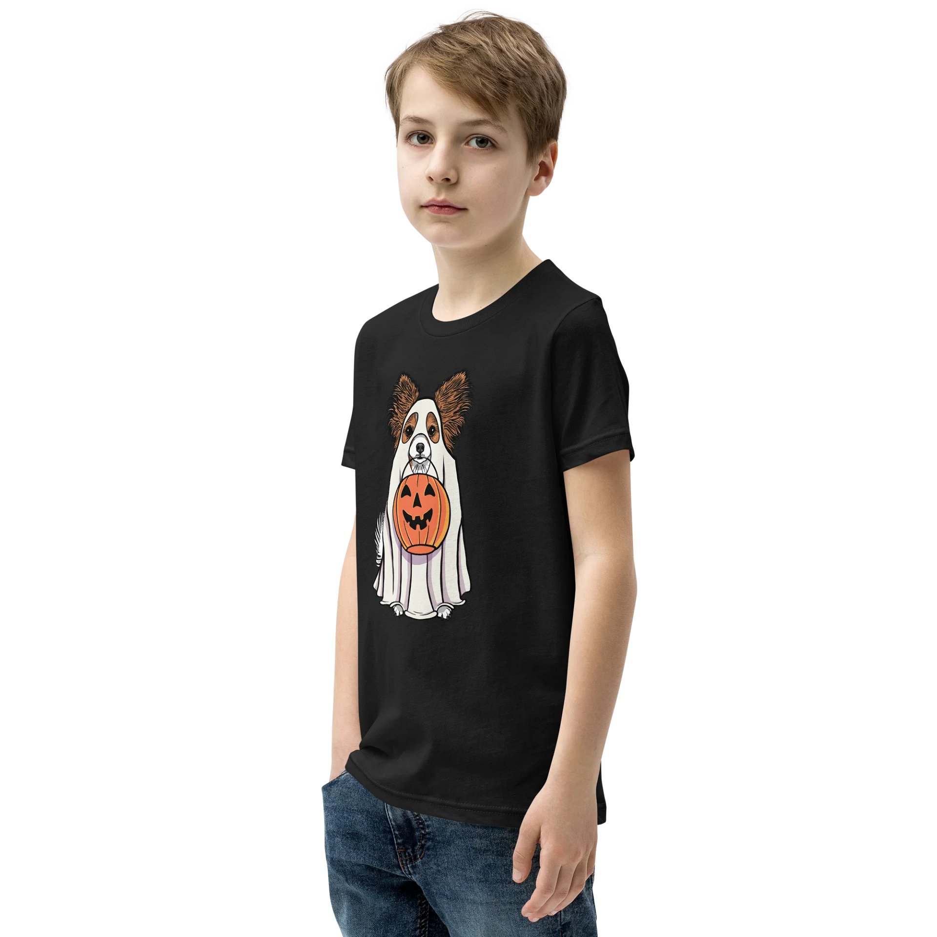 Halloween Papillon Youth T-Shirt product image (4)