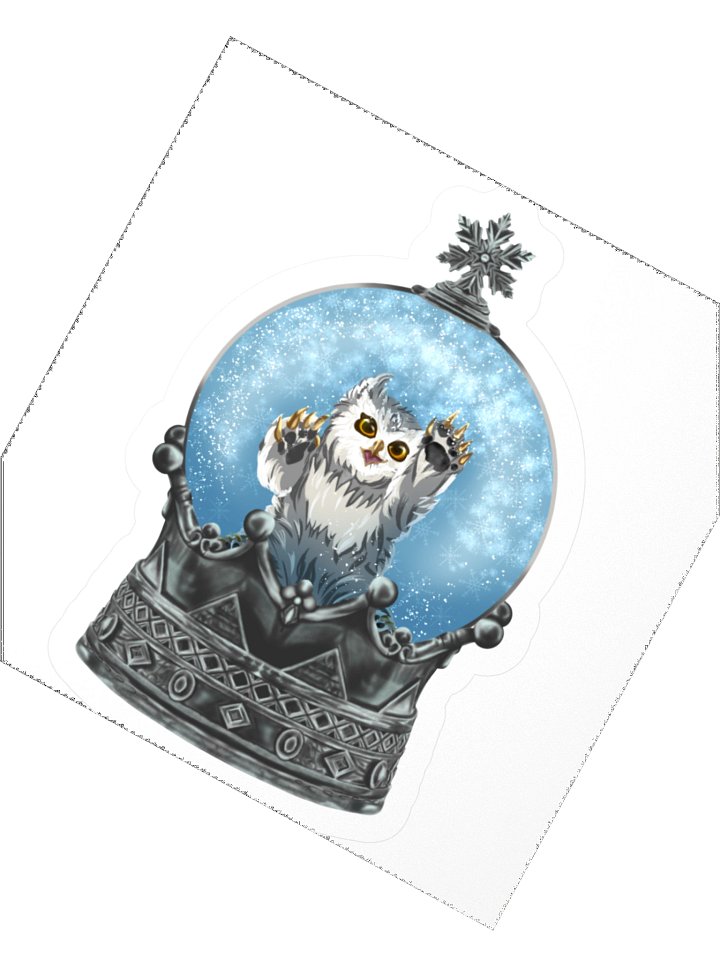 Snowy Owlbear Snowglobe Sticker product image (6)