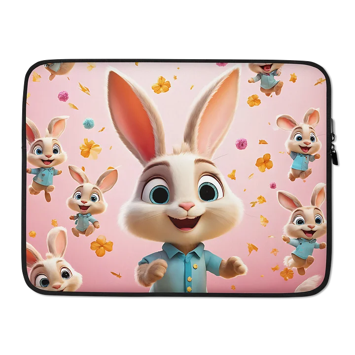 Cute Bunny Pink Laptop Sleeve product image (2)
