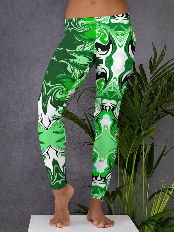 Green Swirl Leggings product image (2)