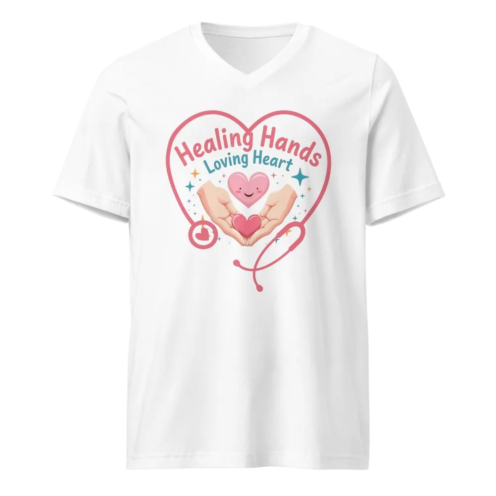 Healing Hands & Loving Heart V-Neck Tee product image (5)