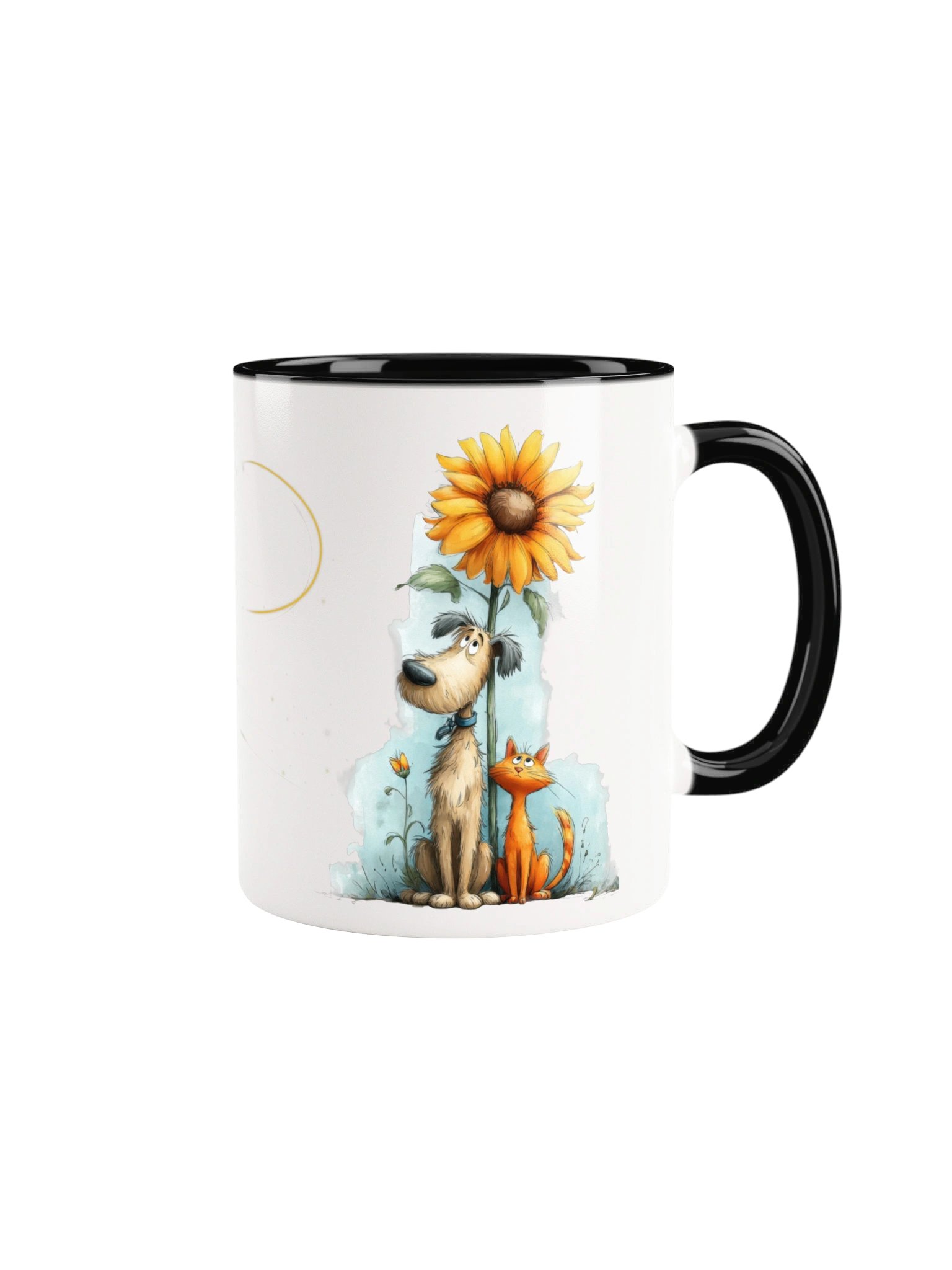 Sunflower Dog and Cat Coffee Mug product image (3)