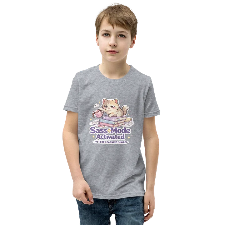 Sass Mode Activated Kids Staple T-Shirt 🐾✨📚☕ product image (12)
