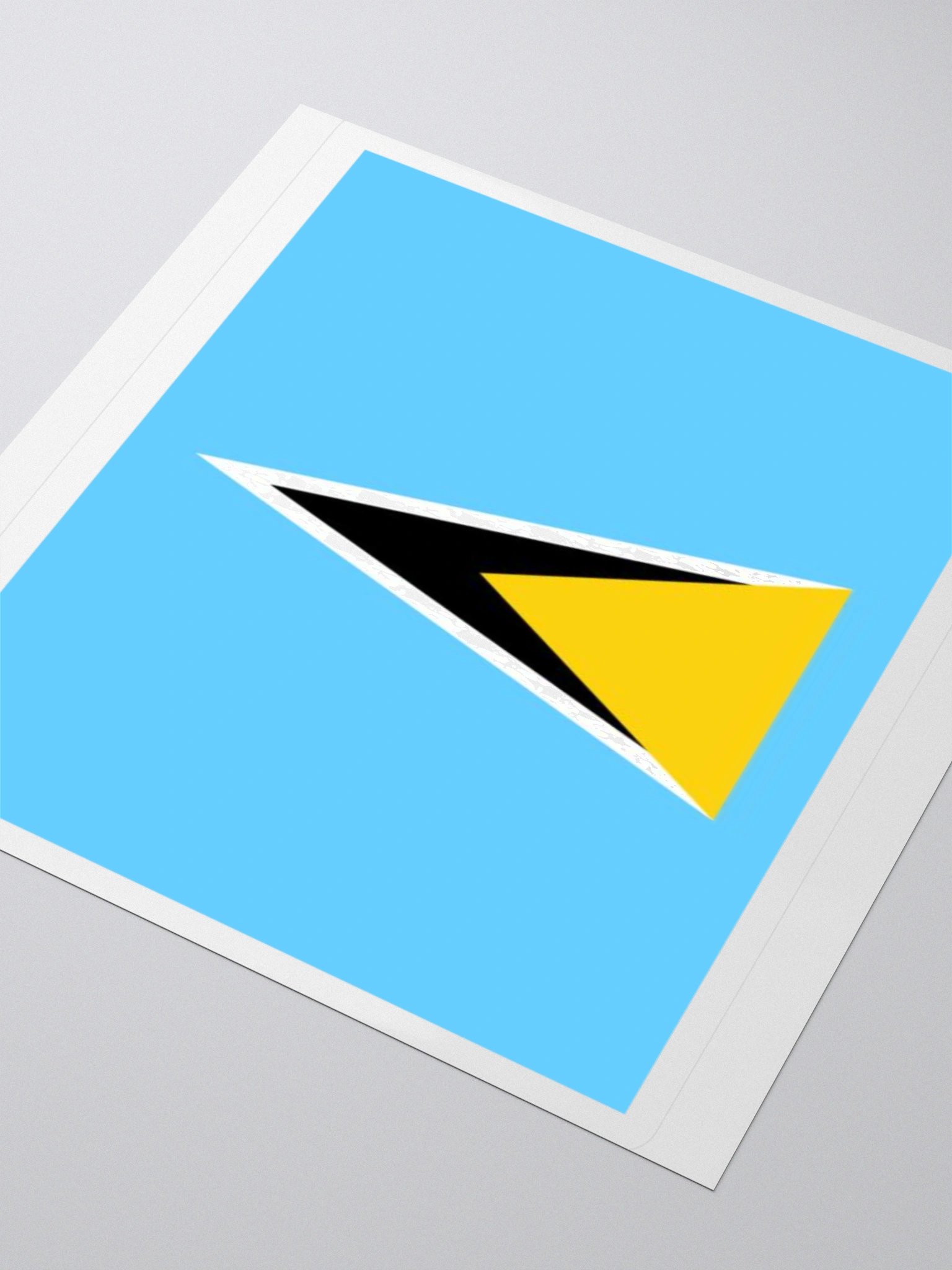 Saint Lucia Flag Sticker - Durable Vinyl for Indoor Use - Multiple Sizes Available product image (8)