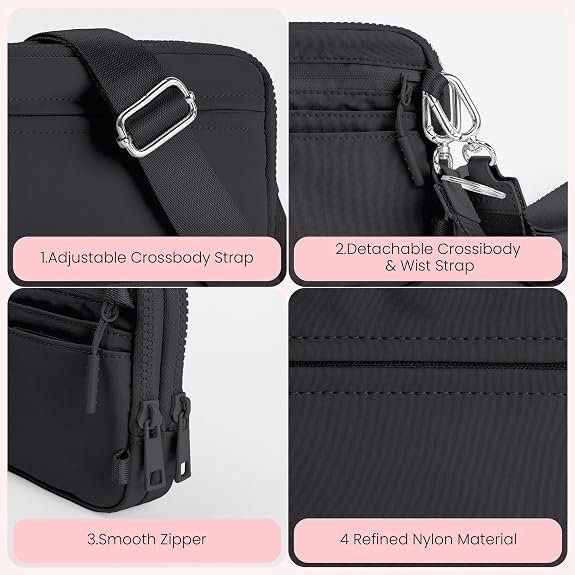 MEEBOY Wristlet Wallets for Women, RFID Wristlet Purse Built in Wallet, Small Nylon Crossbody Bags, Credit Card Holder product image (5)