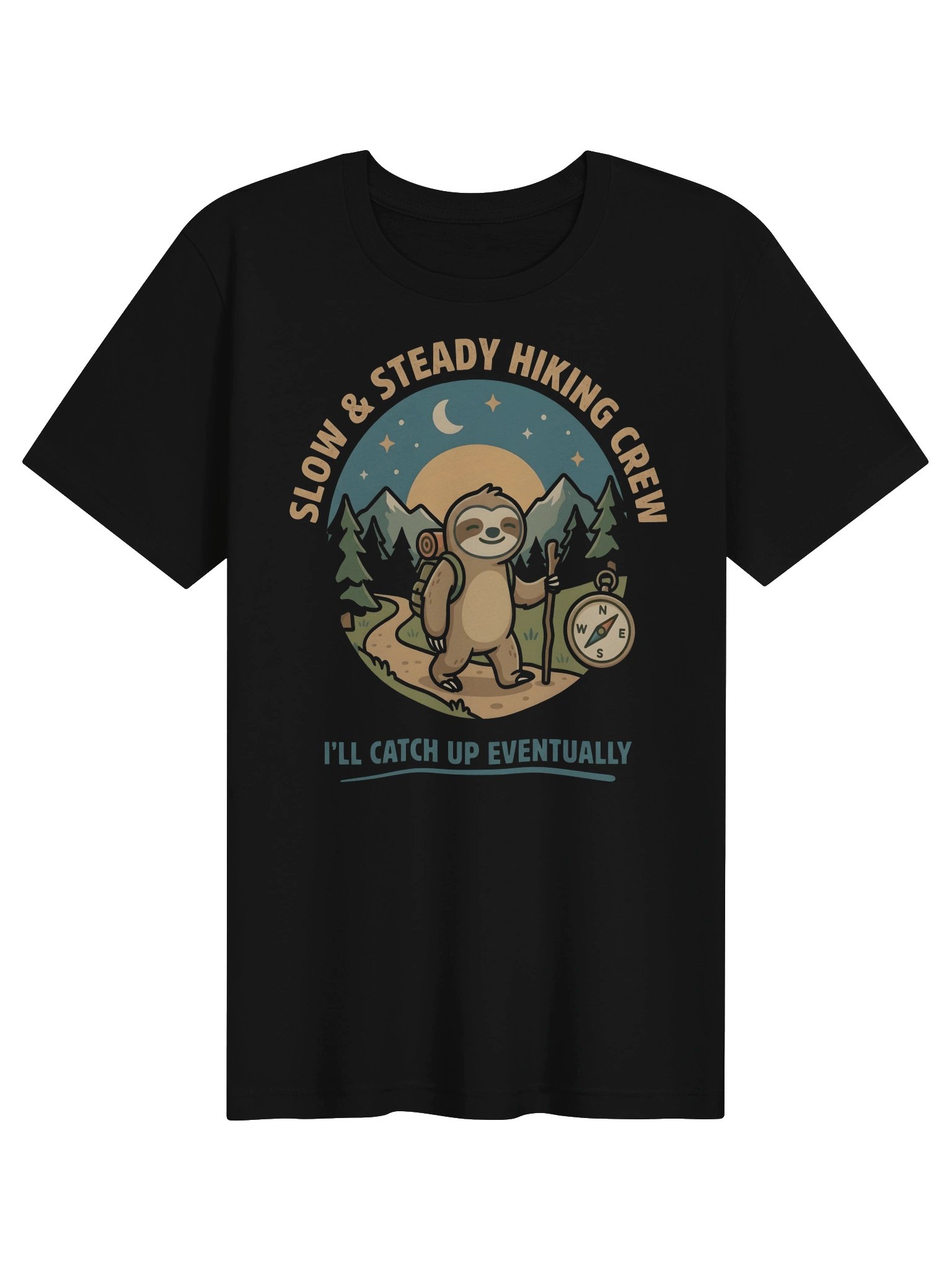 Slow & Steady Hiking Crew Sloth Tee product image (1)