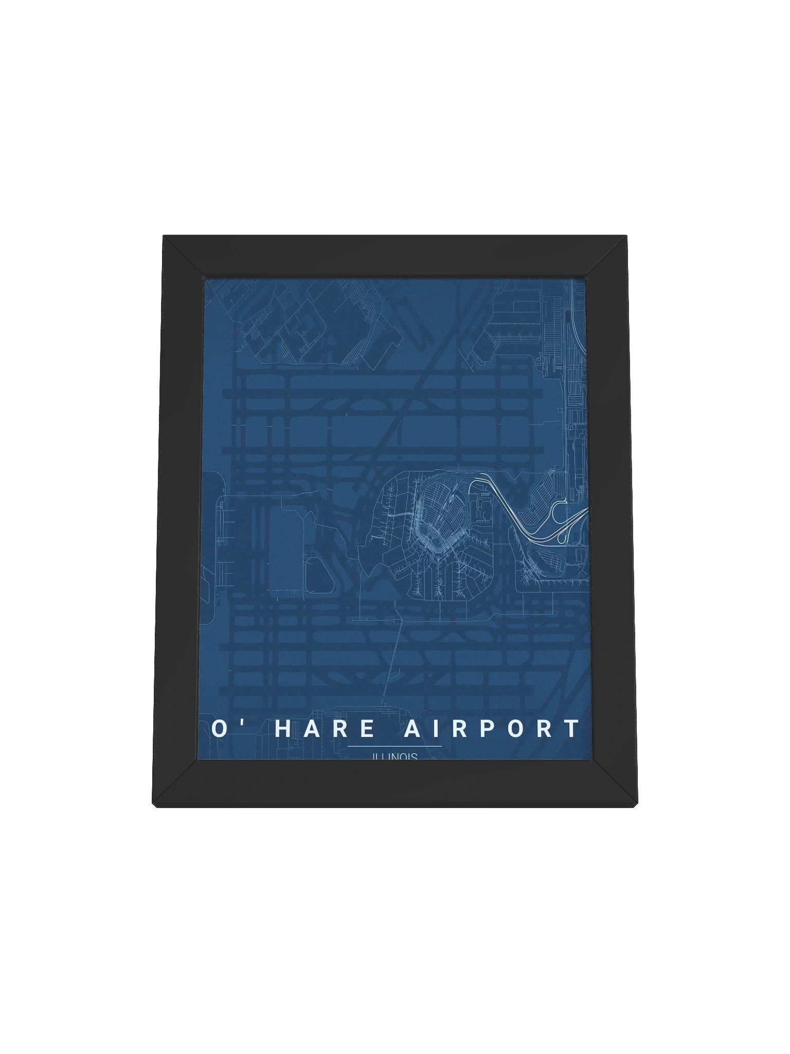 Framed O' Hare Airport Blueprint Poster product image (1)