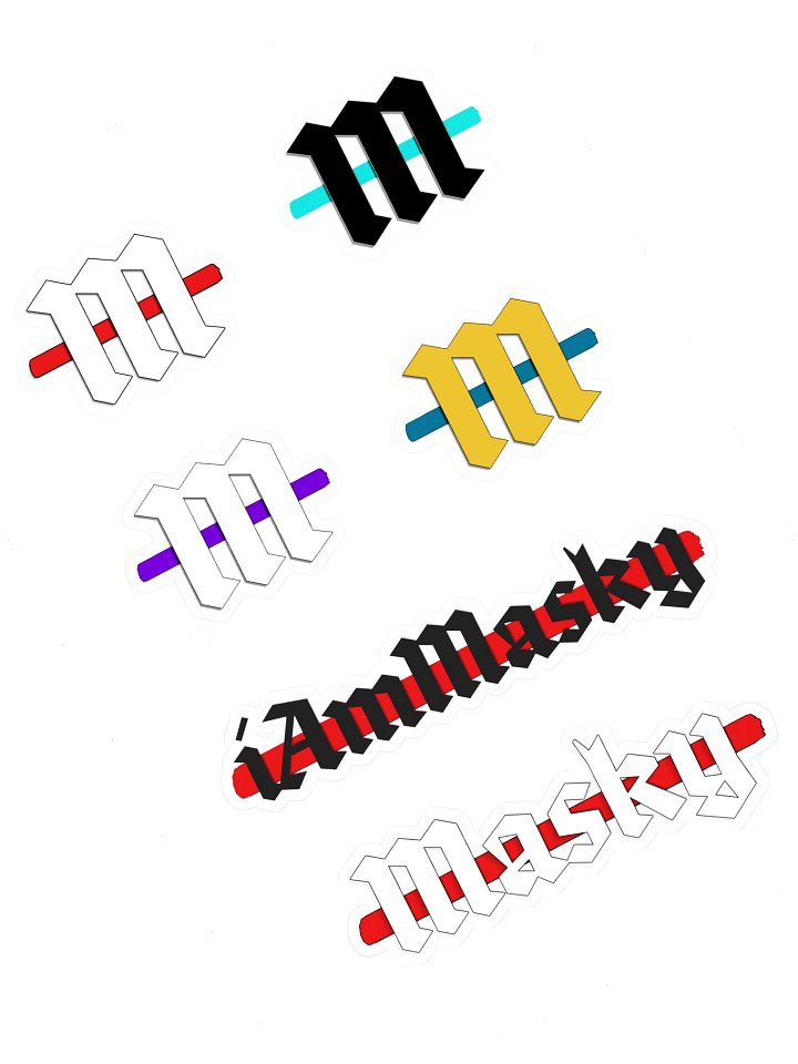 iAmMasky Branded - Sticker Sheet product image (1)