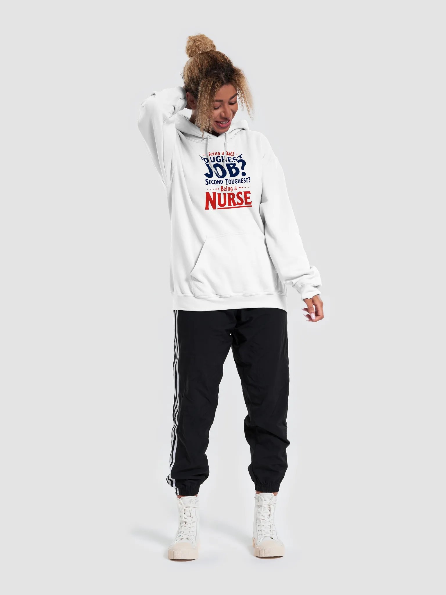 two toughest jobs, dad, Nurse Life, Nurse Dad Classic Hoodie product image (52)