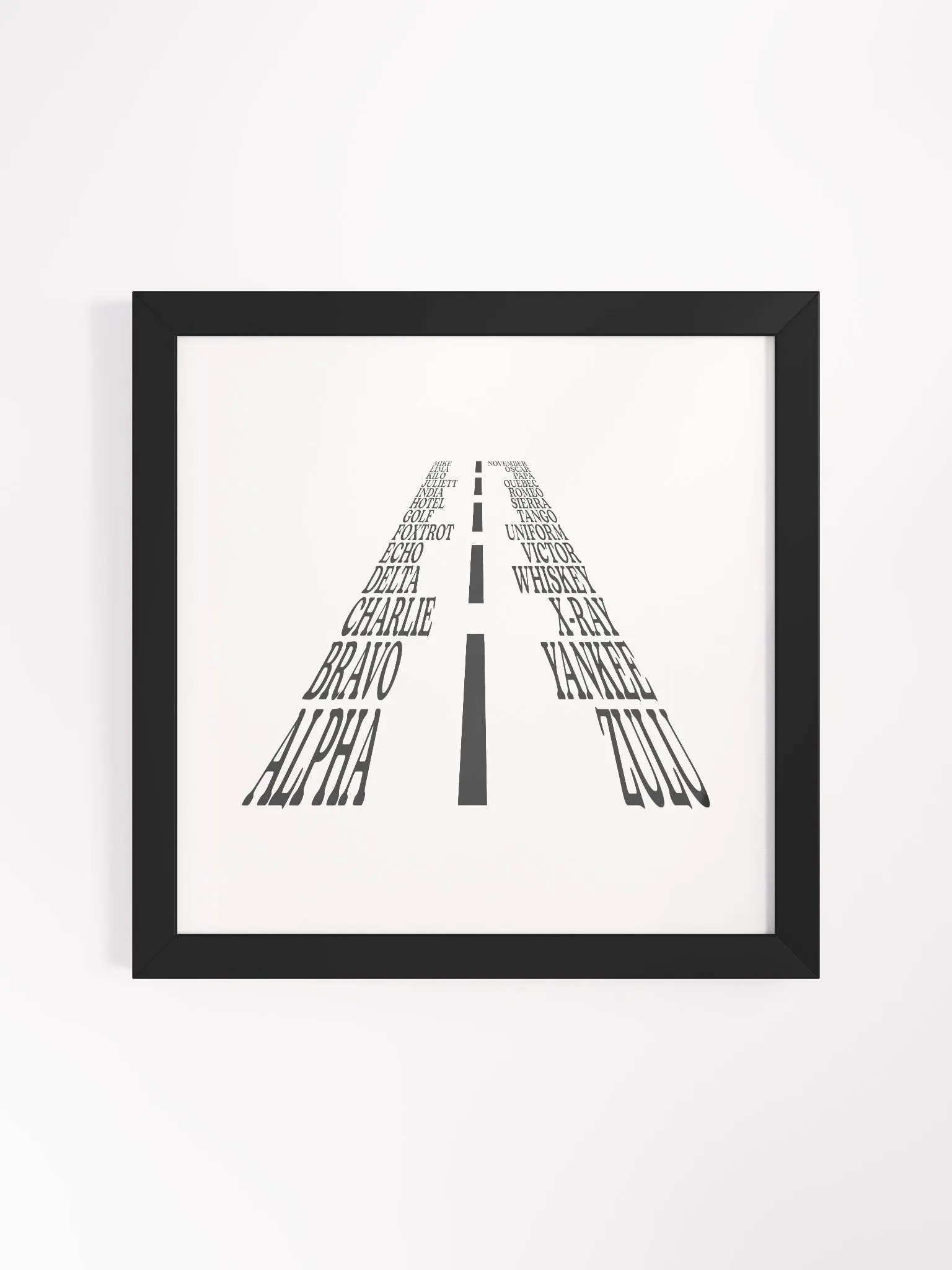 The Aviation Alphabet Runway Framed Poster product image (1)
