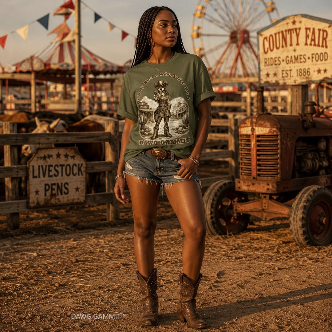 DAWG GAMMIT™ Nobody Move Doberman Women's Relaxed T-Shirt product image (2)