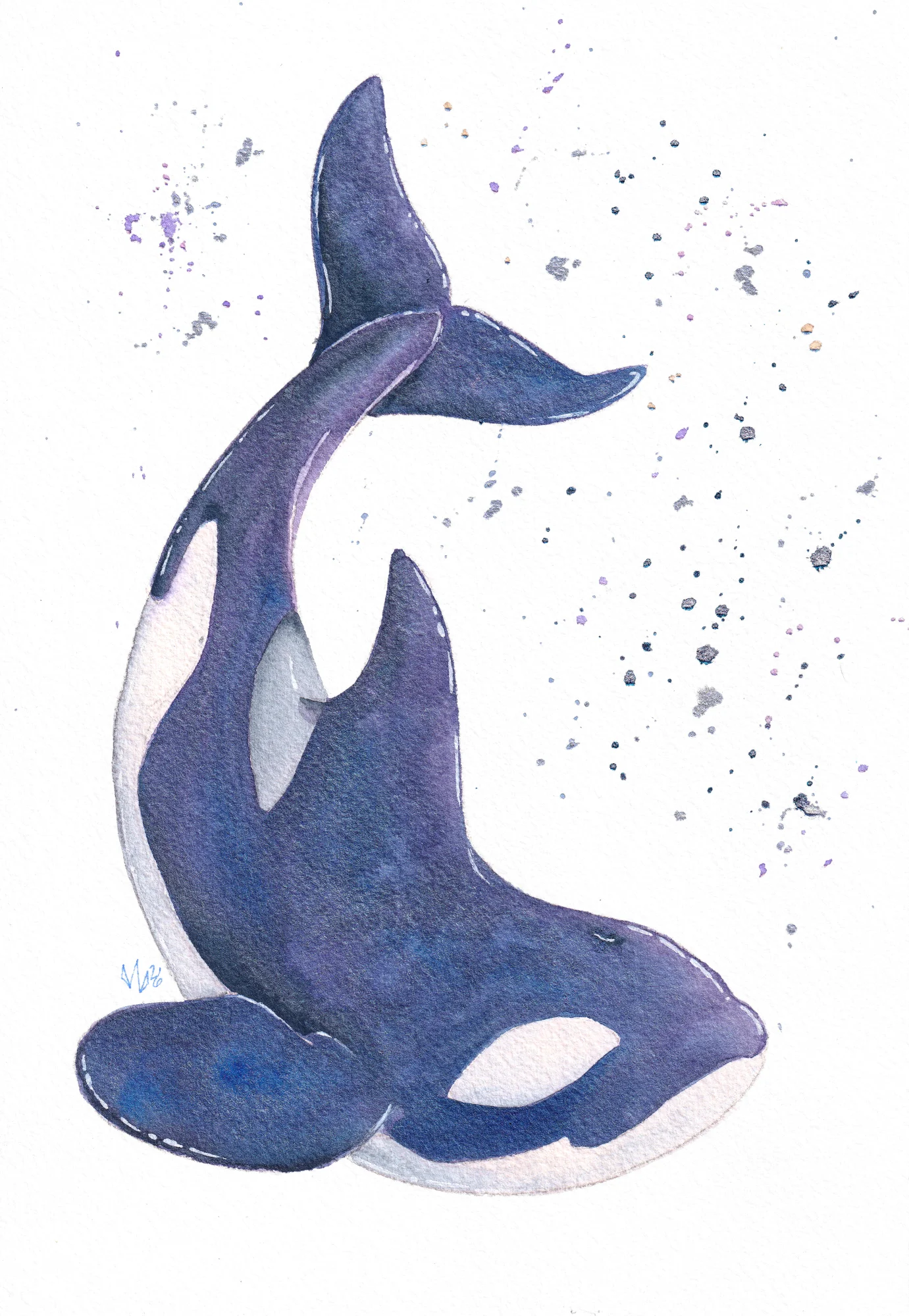 Blue and Purple Shimmer Orca product image (1)