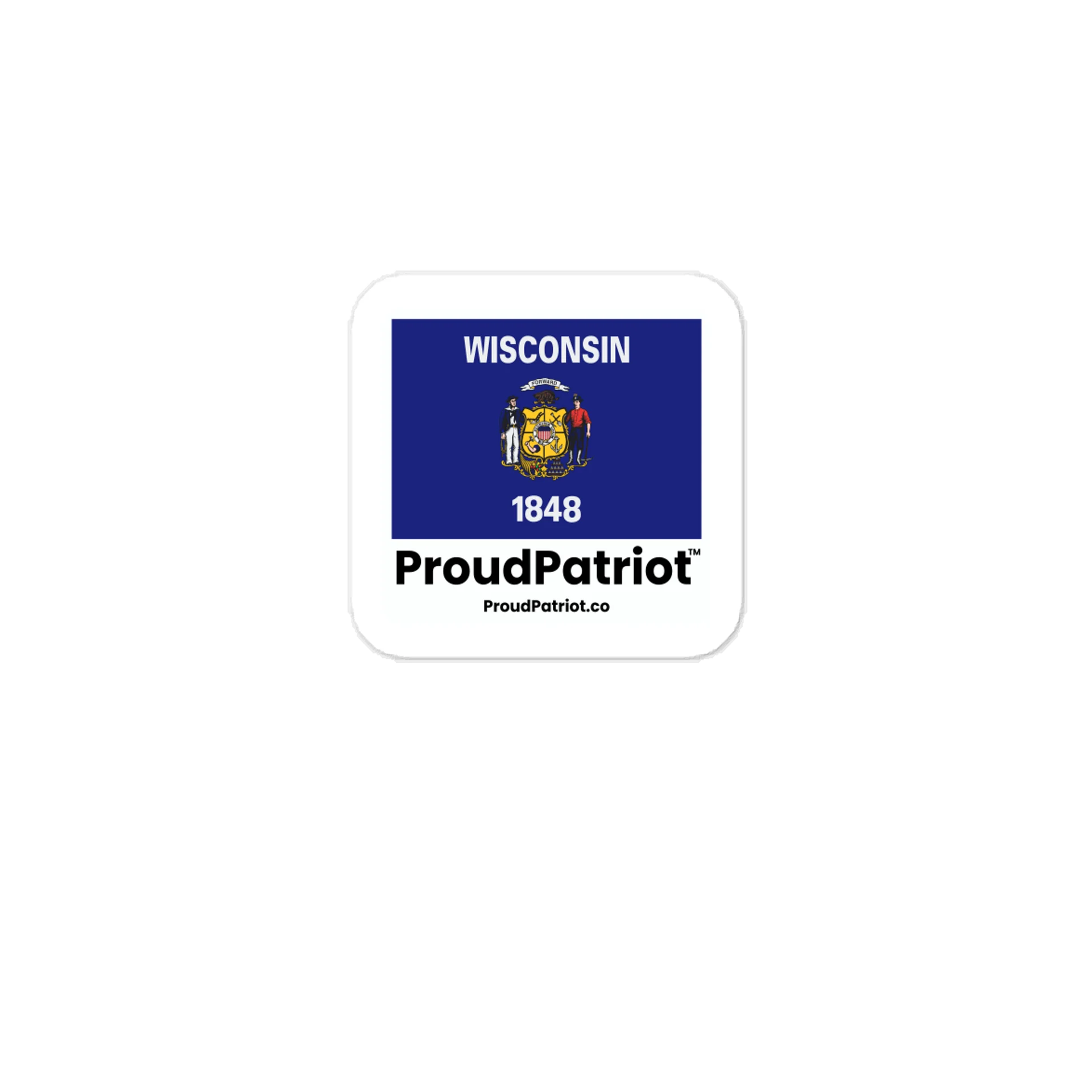 Wisconsin State Flag Vinyl Sticker product image (1)