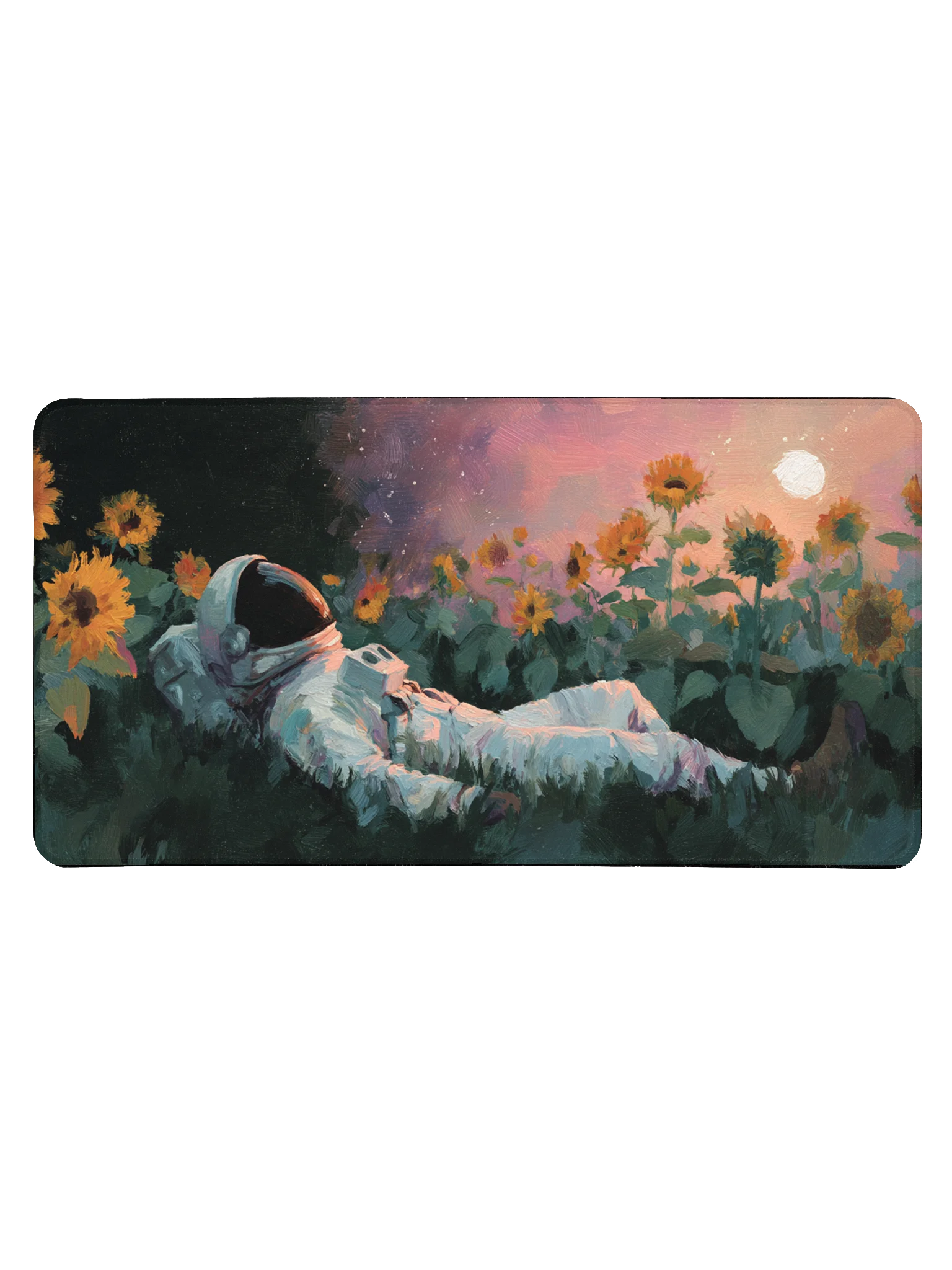 Cosmic Rest Stop | Astronaut Desk Mat product image (1)