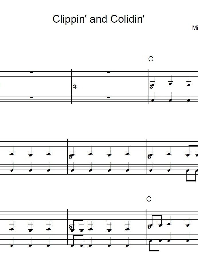Clippin and Colidin - Blues piano - Piano sheet music product image (1)