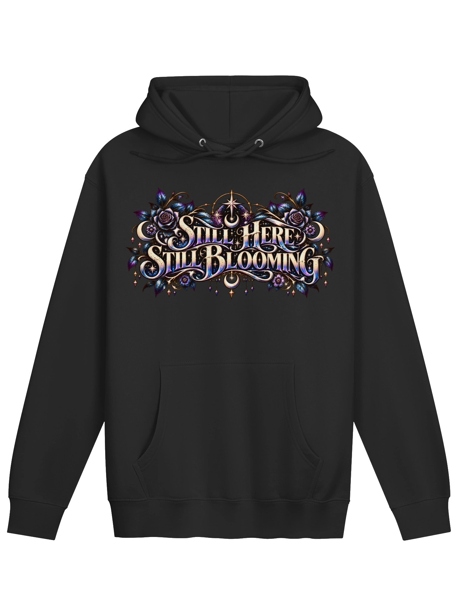 Still Here Still Blooming Hoodie 🦋 Gothic Butterfly & Floral Sweatshirt, Dark Feminine Streetwear product image (2)