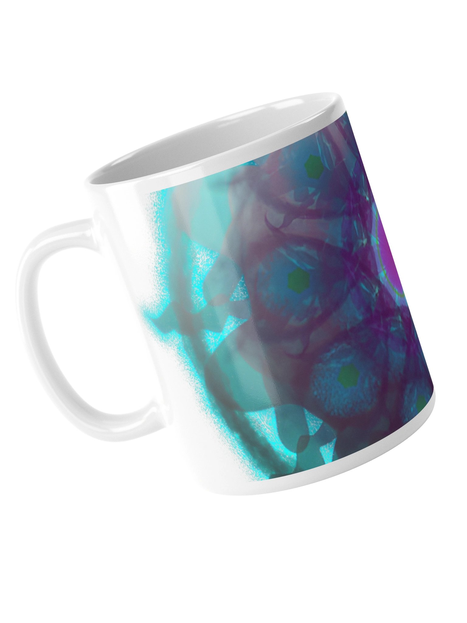 Neon Bloom White Glossy Mug product image (5)