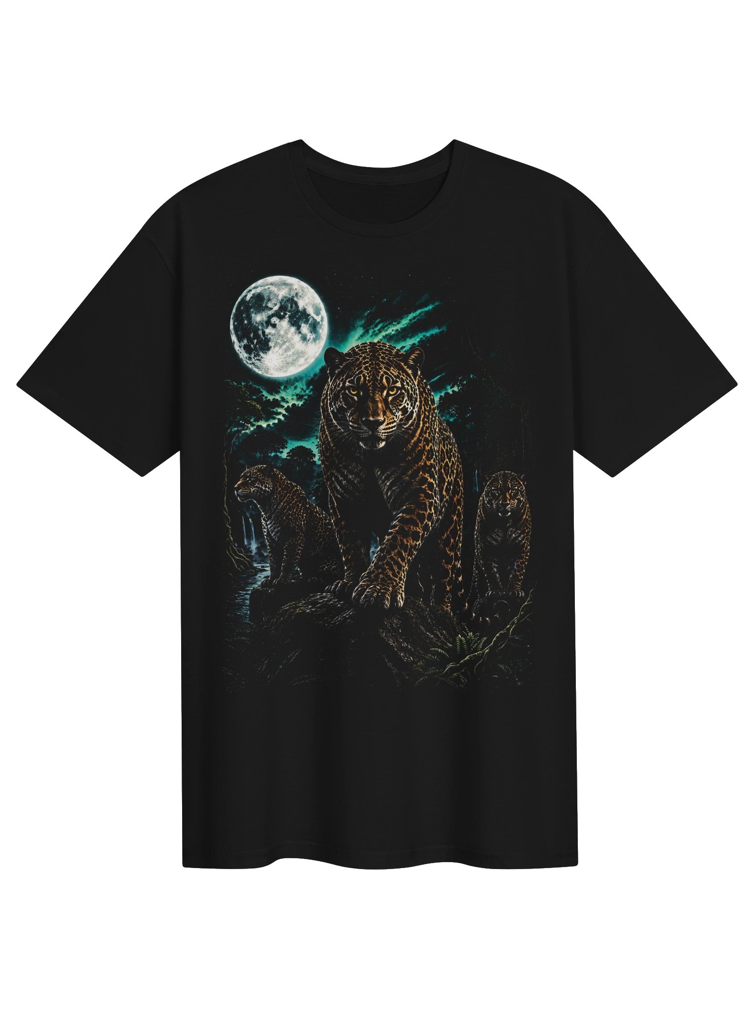 Jaguar Howling Moon Tshirt | Legendary Wildlife Shirt product image (1)
