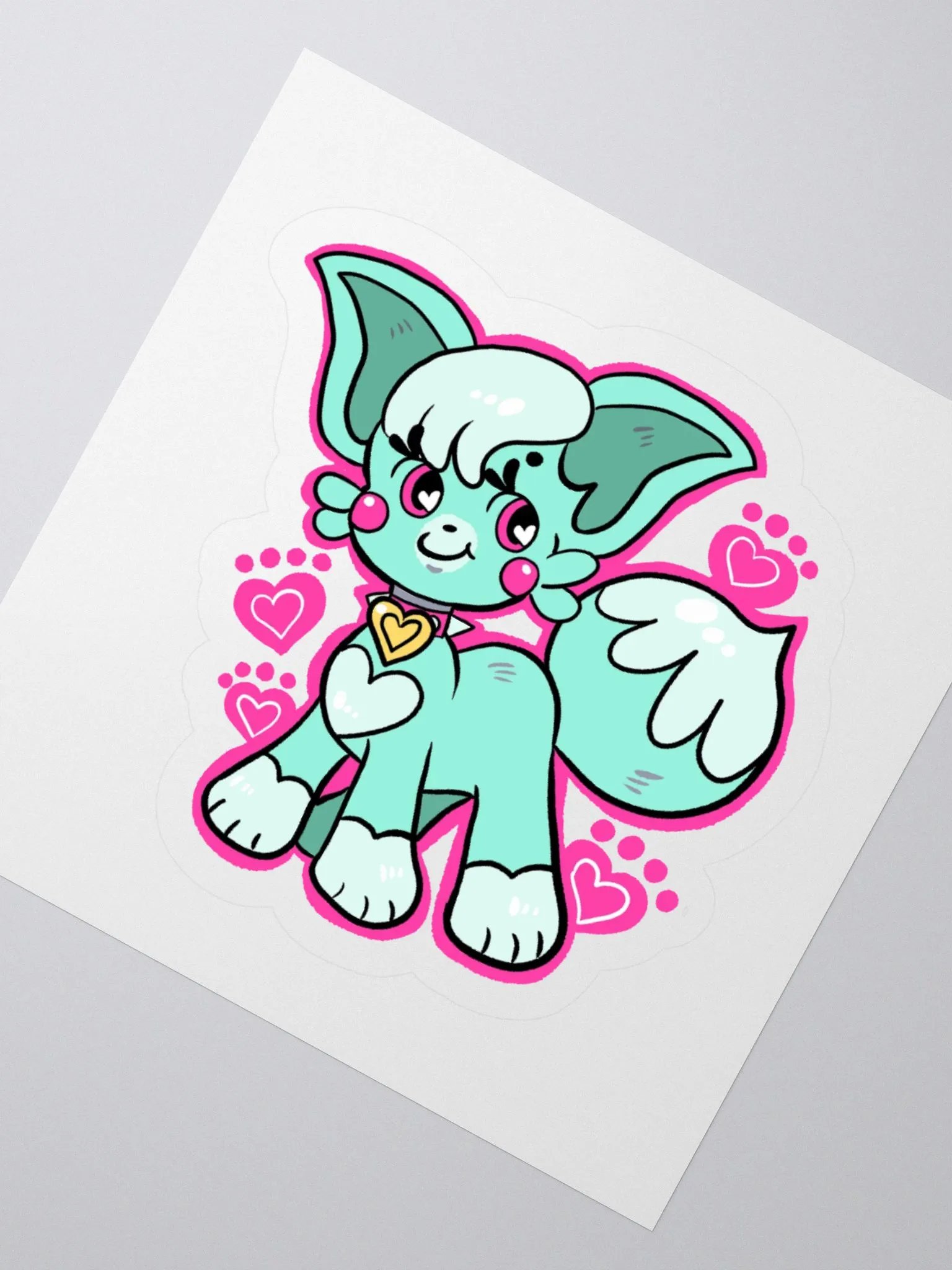 "Happy Hearts" Mint Sticker product image (11)