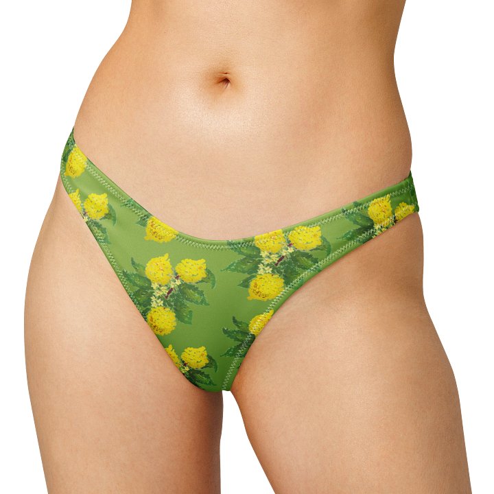 Lemon Love Green Recycled V-Cut Bikini Bottoms product image (2)