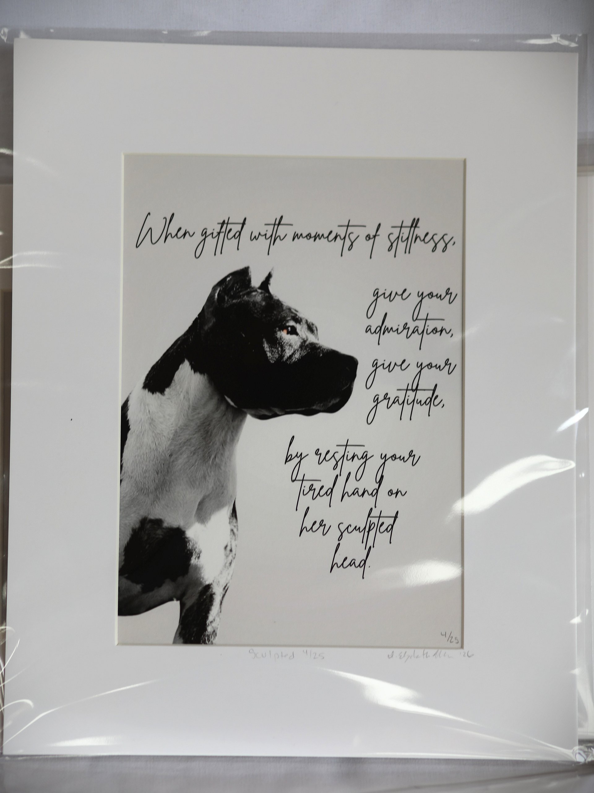 Sculpted American Pit Bull Terrier Fine Art Print: Signed Giclée, Original Poetry Wall Art product image (3)