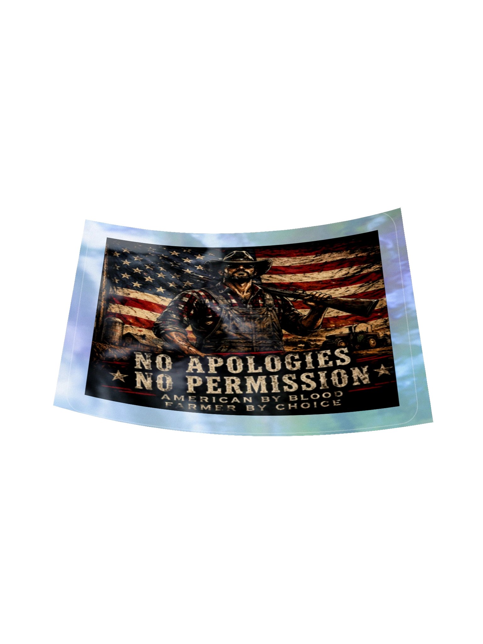 No Apologies - No Permission Kiss-Cut Holographic Sticker Sheet product image (17)