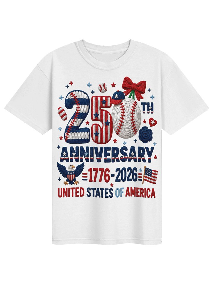Baseball America 250th Anniversary 1776-2026 Patriotic T-Shirt product image (1)