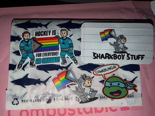 Got my sticker featuring @tofff73 and @alexanderwennberg made by @sharkboystuff in the mail today!