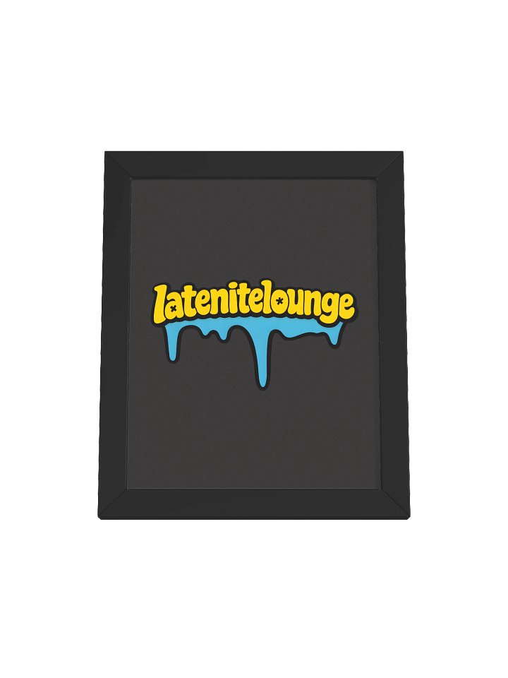 Latenitelounge Wordmark Drip — Framed Matte Poster product image (1)