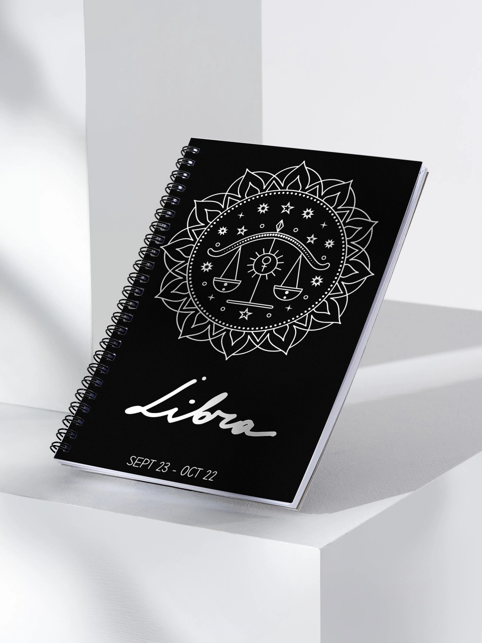 Libra Zodiac Notebook – Astrology Scales Design | Mystical Celestial Journal for Libra product image (3)