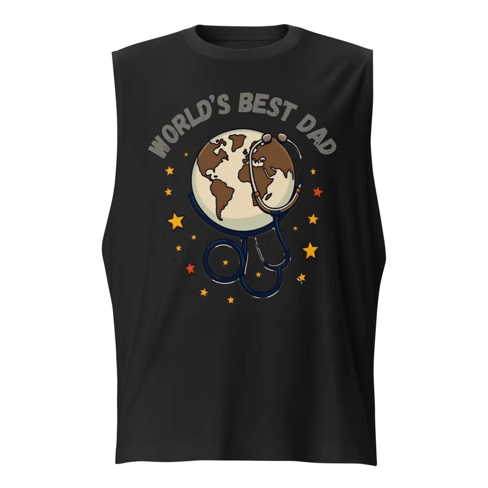 World's Best Dad Globe Stethoscope Muscle Tank product image (1)