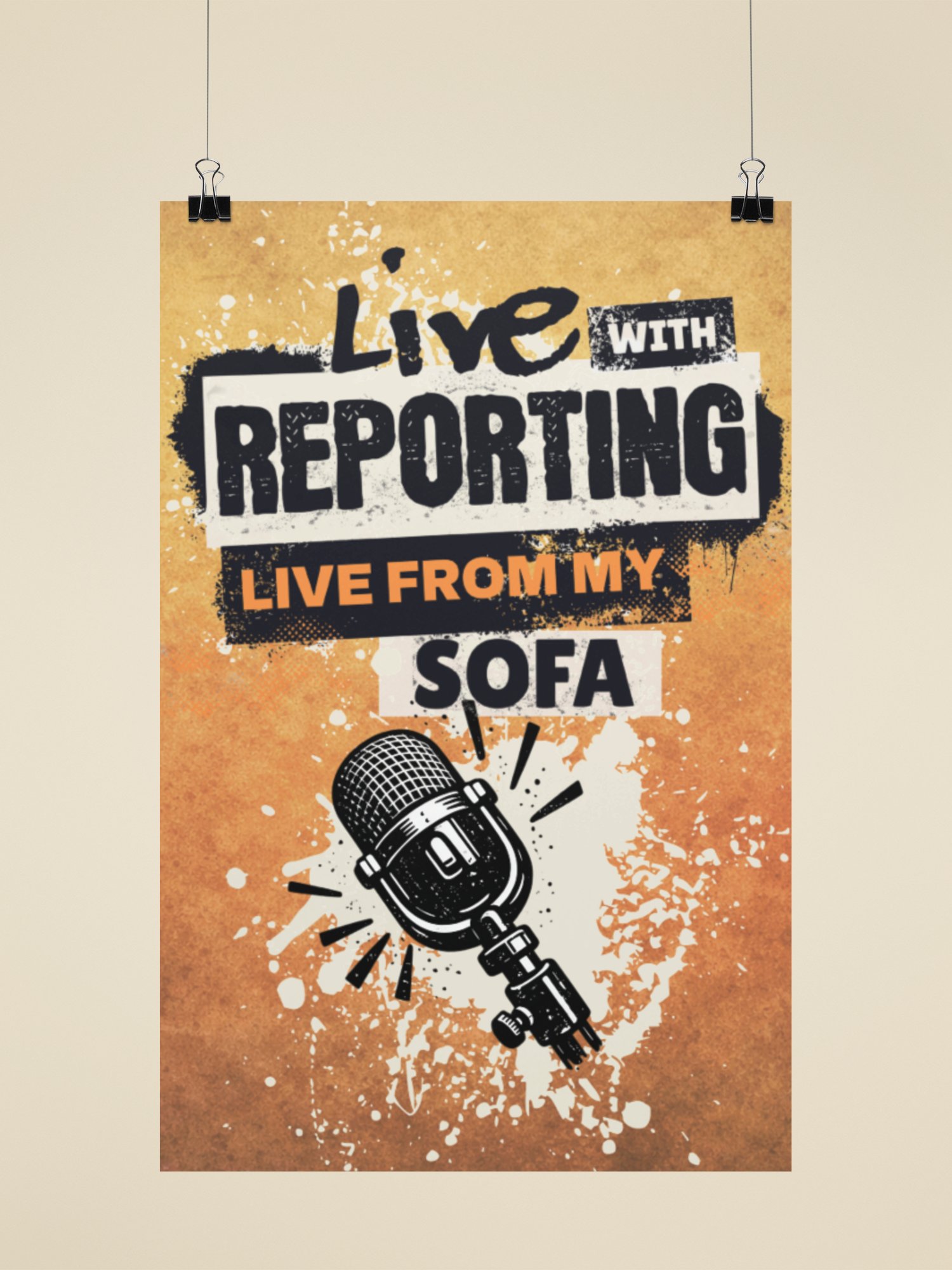 Reporting Live From My Sofa Retro Poster product image (5)