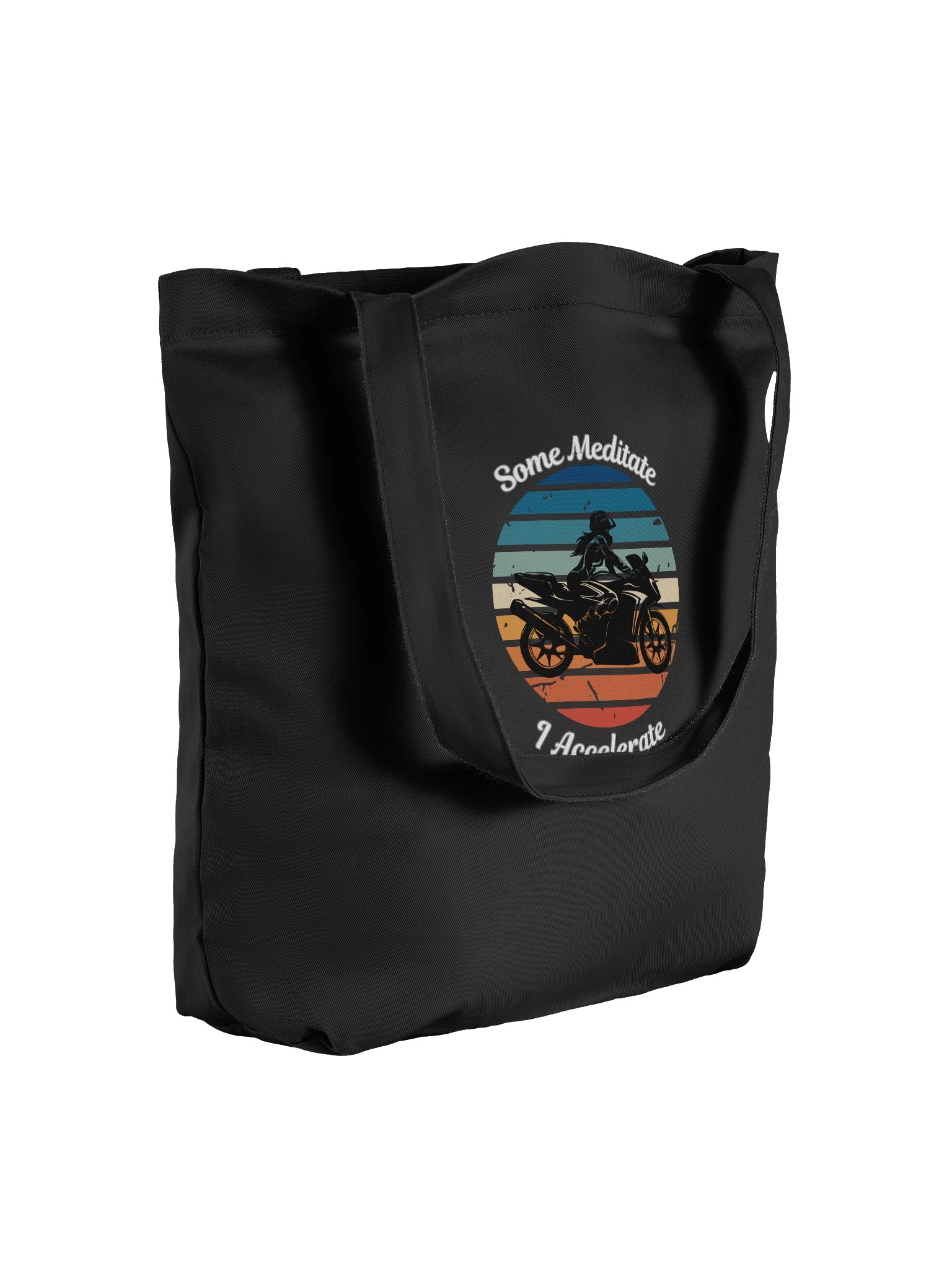 Some Meditate, I Accelerate – Biker Tote Bag product image (4)