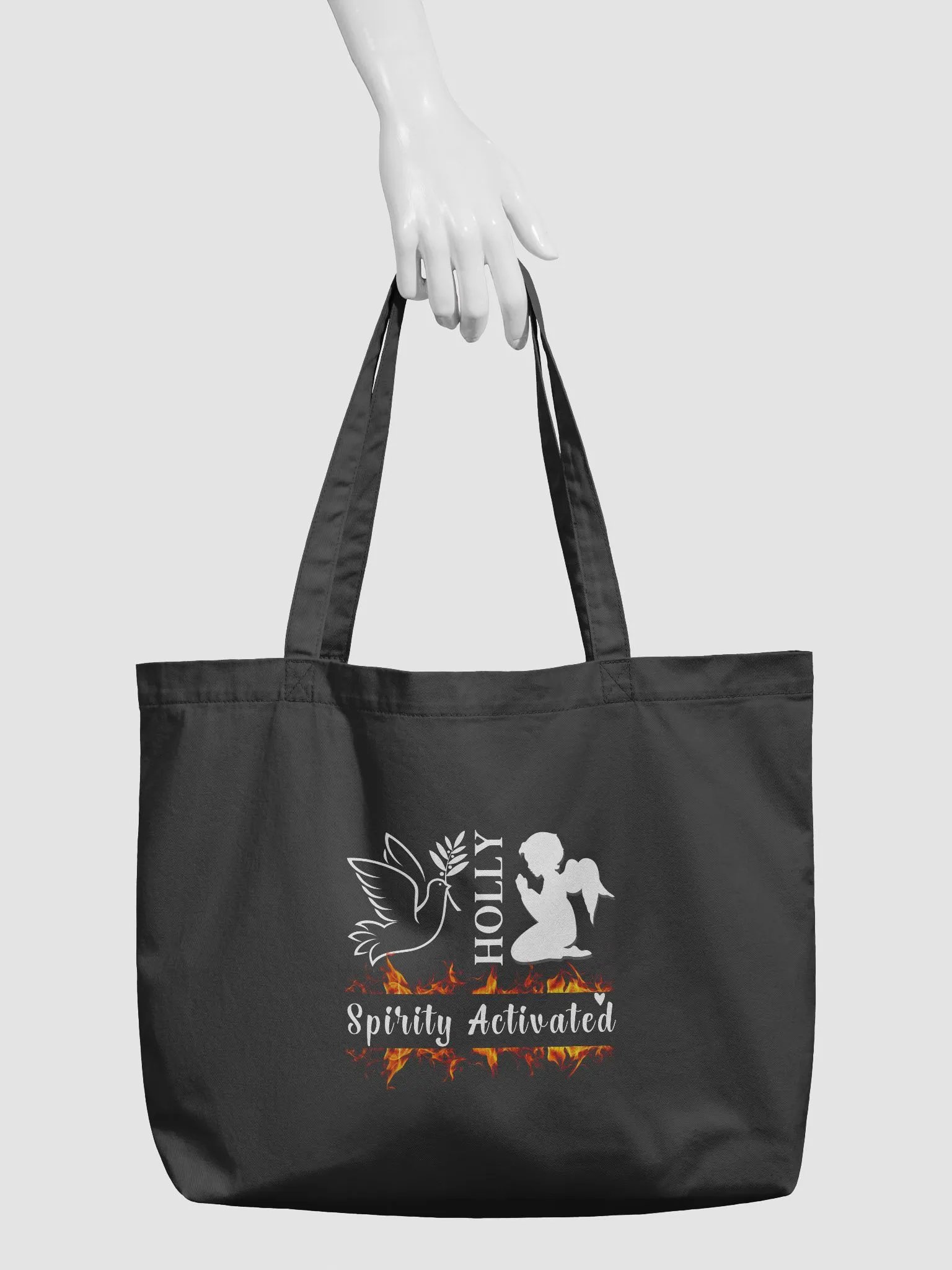 Holly Spirit Activated Christian Faith Organic Tote Bag product image (4)