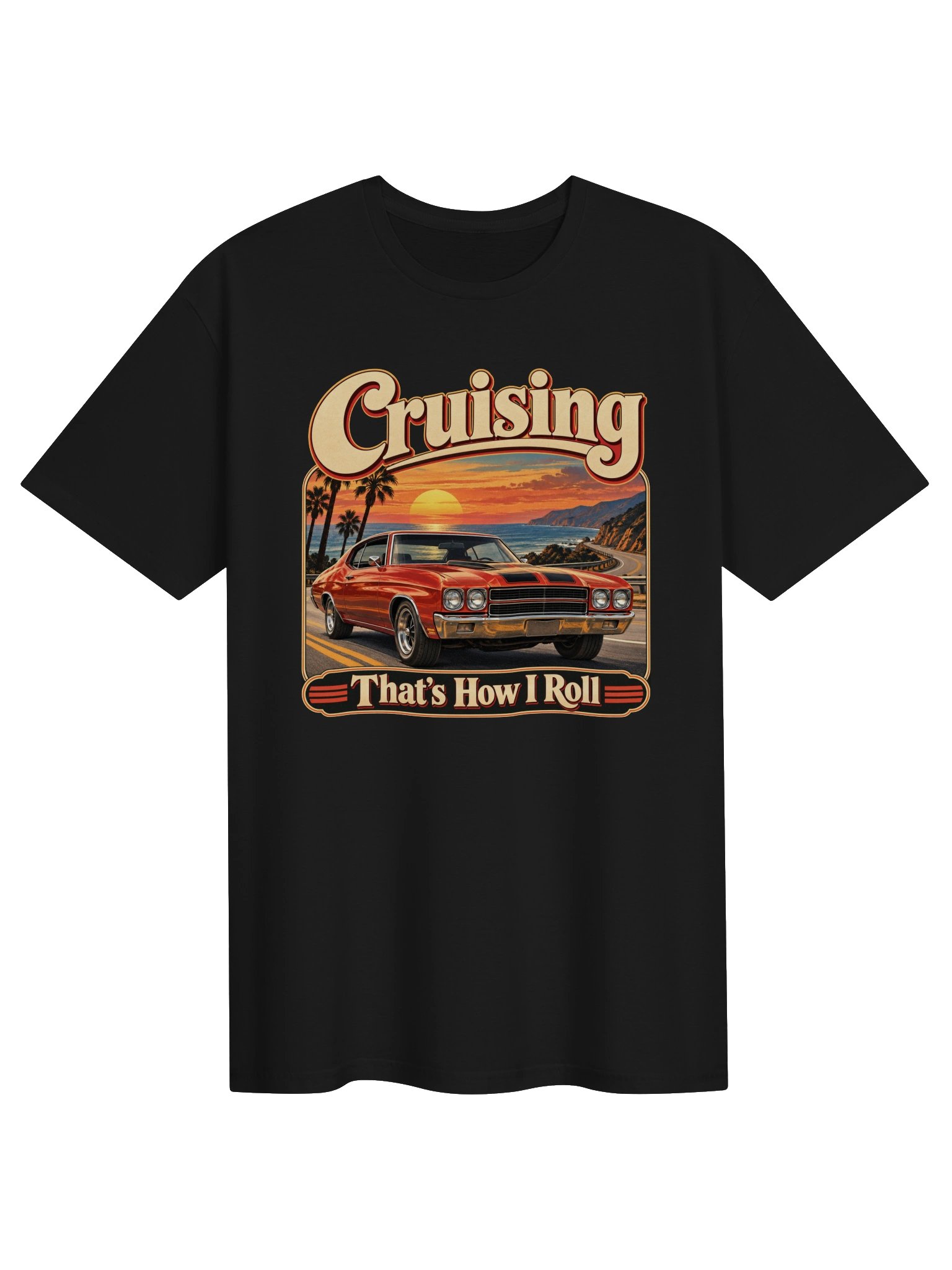 Cruising That’s How I Roll Retro Car T-Shirt product image (4)