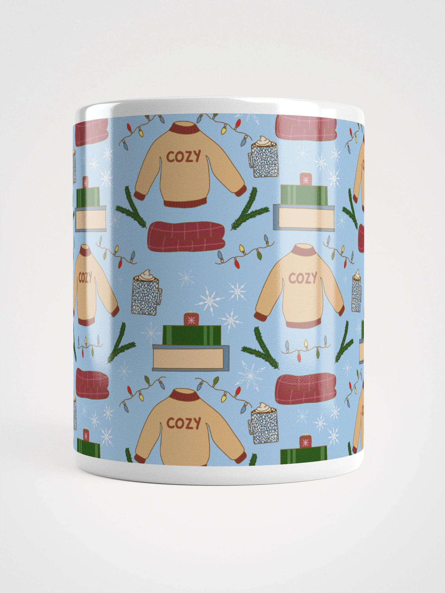 Cozy Winter Pattern Mug in Blue product image (7)